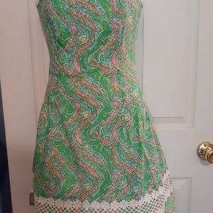 Lilly Pulitizer Alligator Strapless Sundress Sz 2